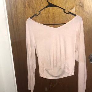 light pink long sleeve top